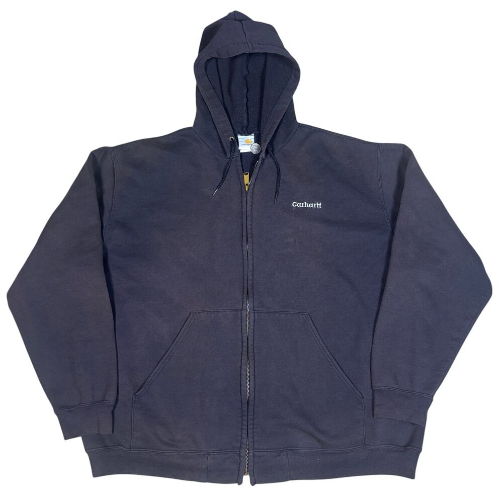 vintage y2k 2000s Carhartt faded zip up hoodie XXL workwear retro streetwear